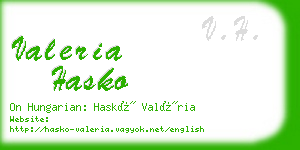 valeria hasko business card